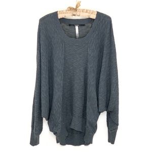 KENSIE | Vintage Gray Batwing Casual Knit Sweater